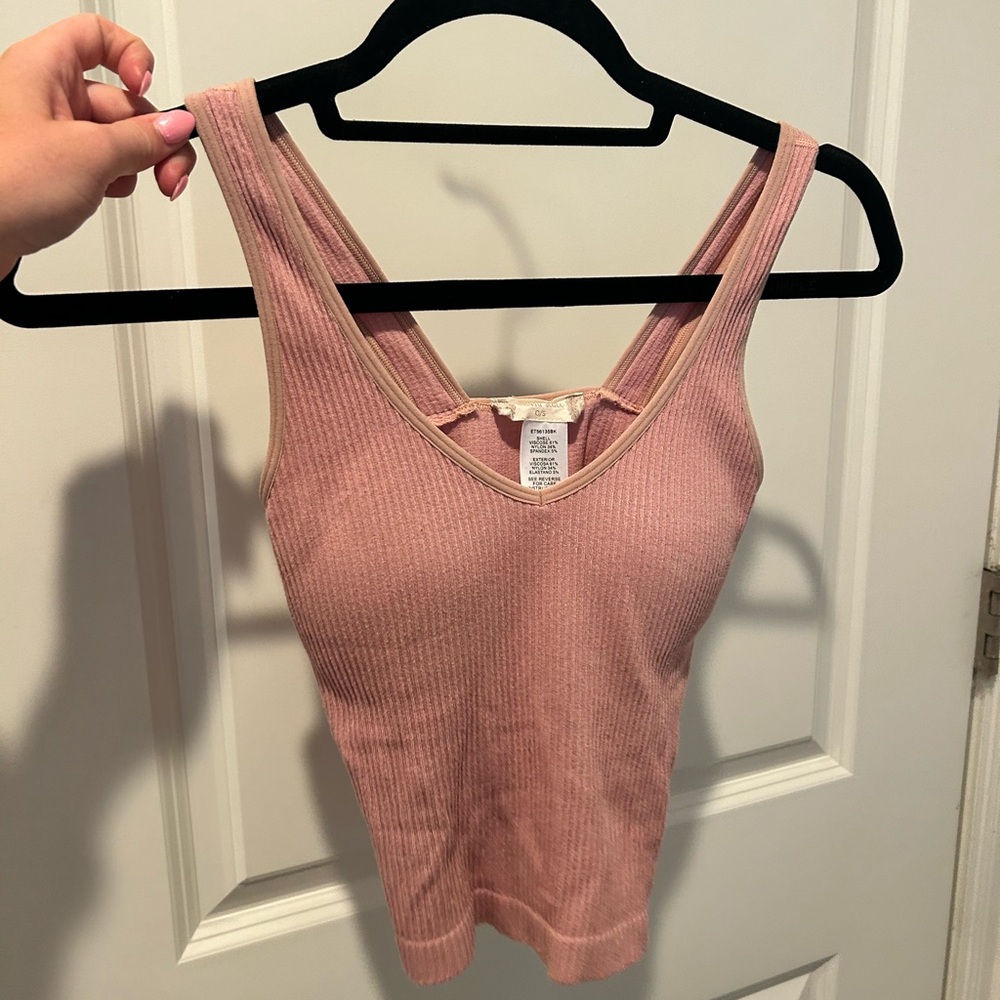 Alterd state padded ribbed cropped tank